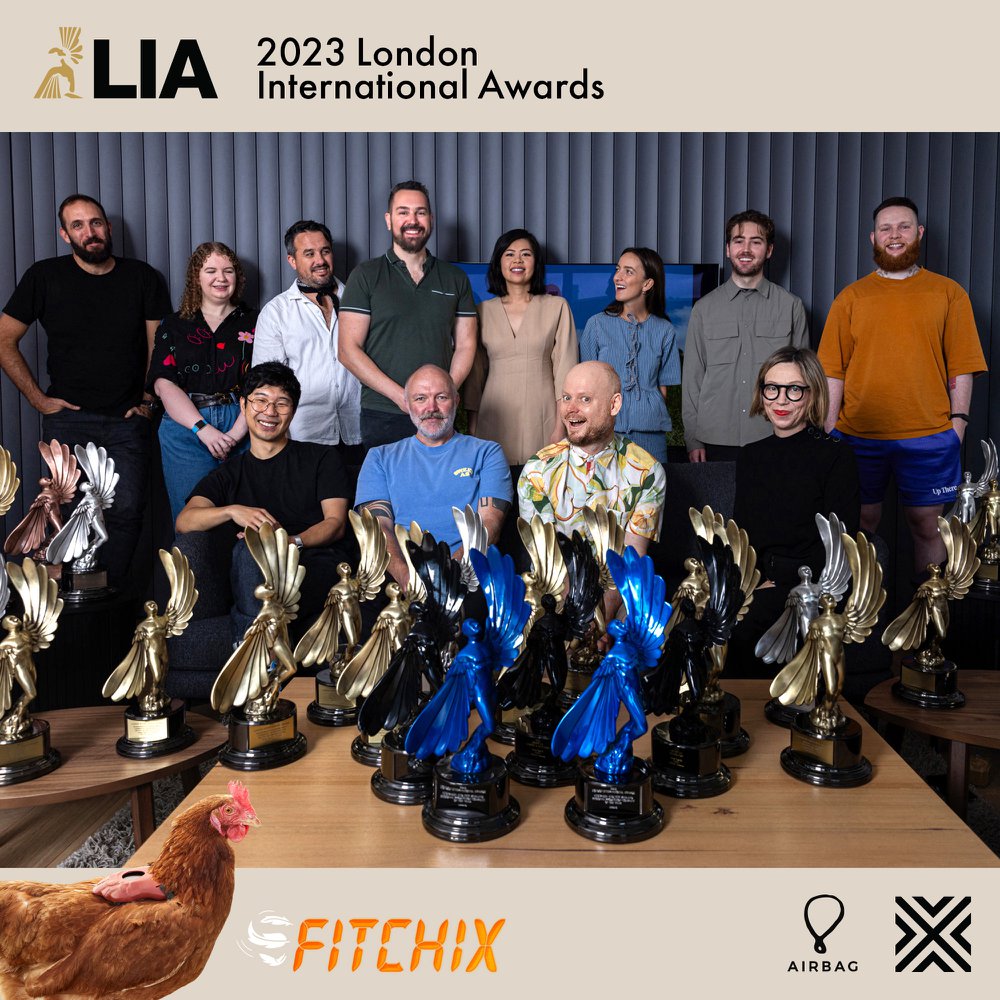 Airbag and VML celebrate their 2023 LIA Awards for Honest Eggs Co. Fitchix Campaign